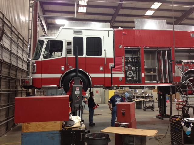 Squad 400 during final inspection trip - Ferrara Fire Apparatus - 3/12/13